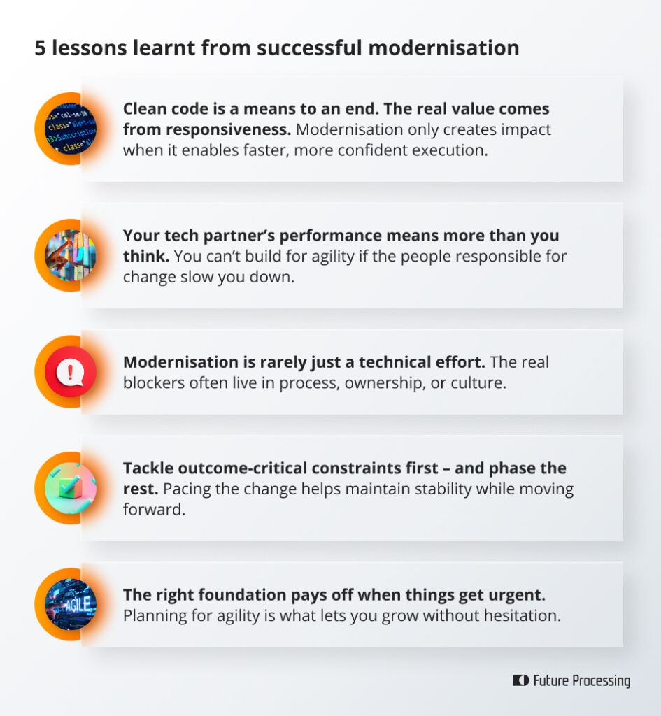 5 lessons learnt from successful modernisation