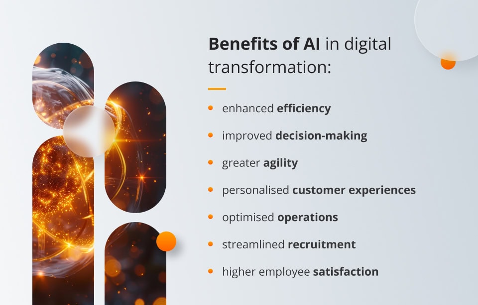 Benefits of AI in digital transformation