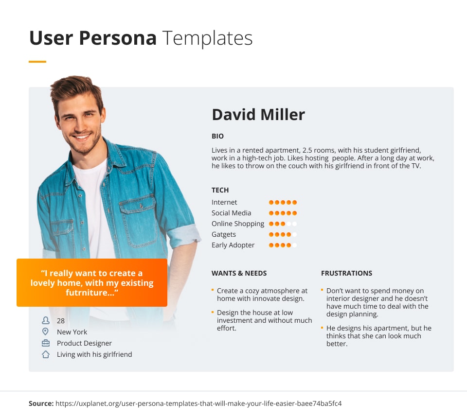 How to conduct a successful UX audit in 5 steps? User Persona template